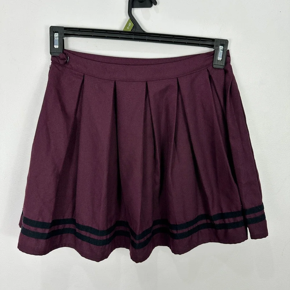 Hot Topic Purple Pleated‎ Mini Skirt Small Alt Prep Preppy Grunge Coquette Goth - Picture 4 of 6